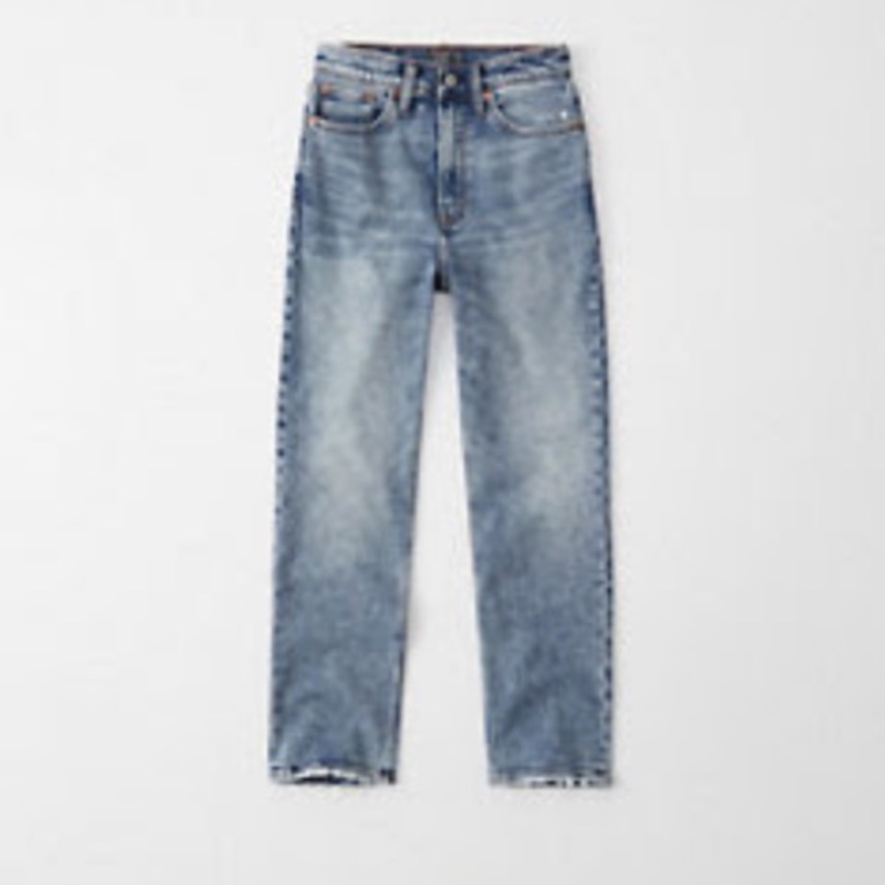 Abercrombie ultra high rise ankle jean medium wash